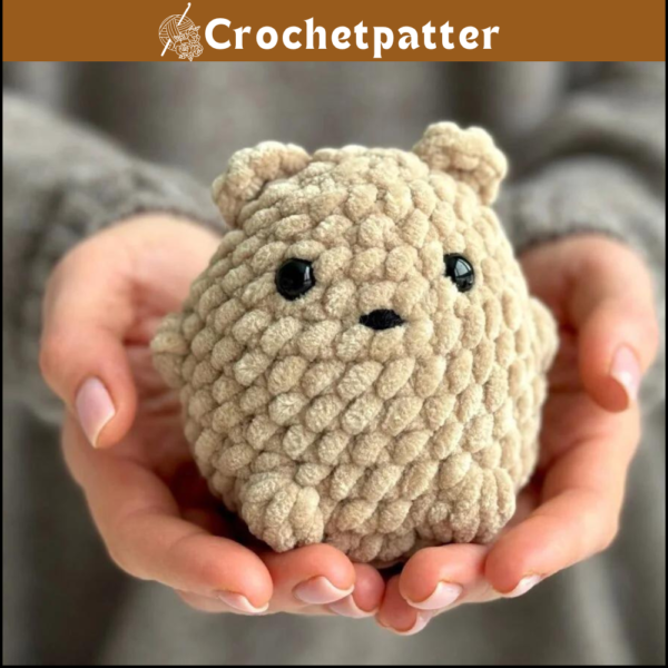 Bryce the Bear Crochet Pattern | Cute Bear Plushie Pattern | Easy Amigurumi Bear Crochet Pattern for Beginners | PDF Pattern only