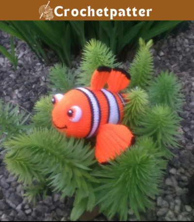 PDF Vintage Nemo the Clown Fish Crochet Pattern