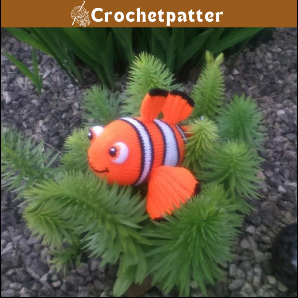 PDF Vintage Nemo the Clown Fish Crochet Pattern