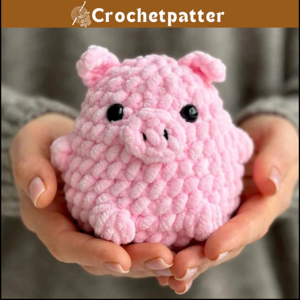 Polly the Pig Crochet Pattern | Cute Pig Plushie Pattern | Easy Amigurumi Pig Crochet Pattern for Beginners | PDF Pattern only