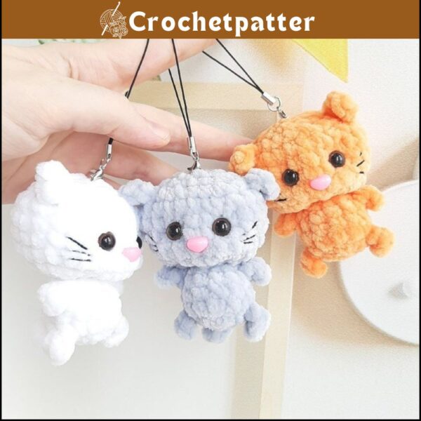 Crochet Kitten Keychain Pattern