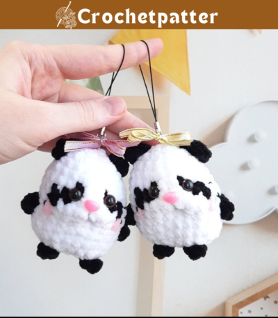 No Sew Panda Keychain Crochet Pattern