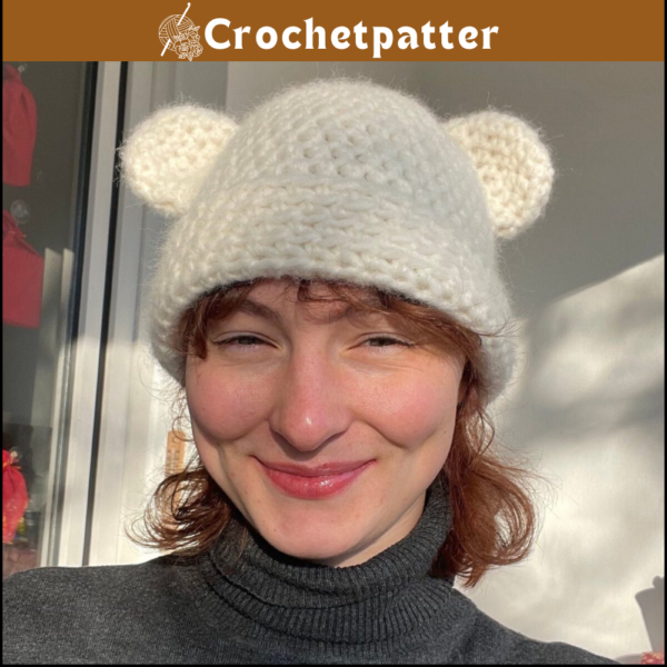 Crocheted Bear Teddy Hat