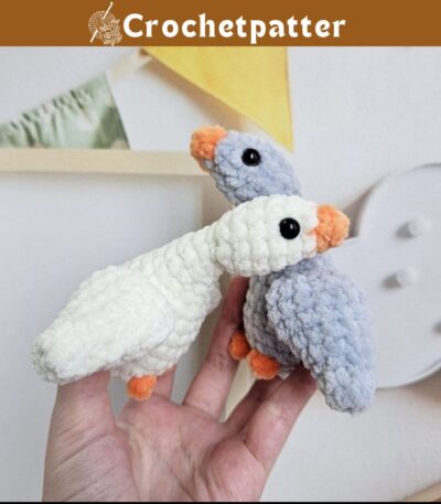 Crochet Goose Keychain Pattern Amigurumi Tutorial