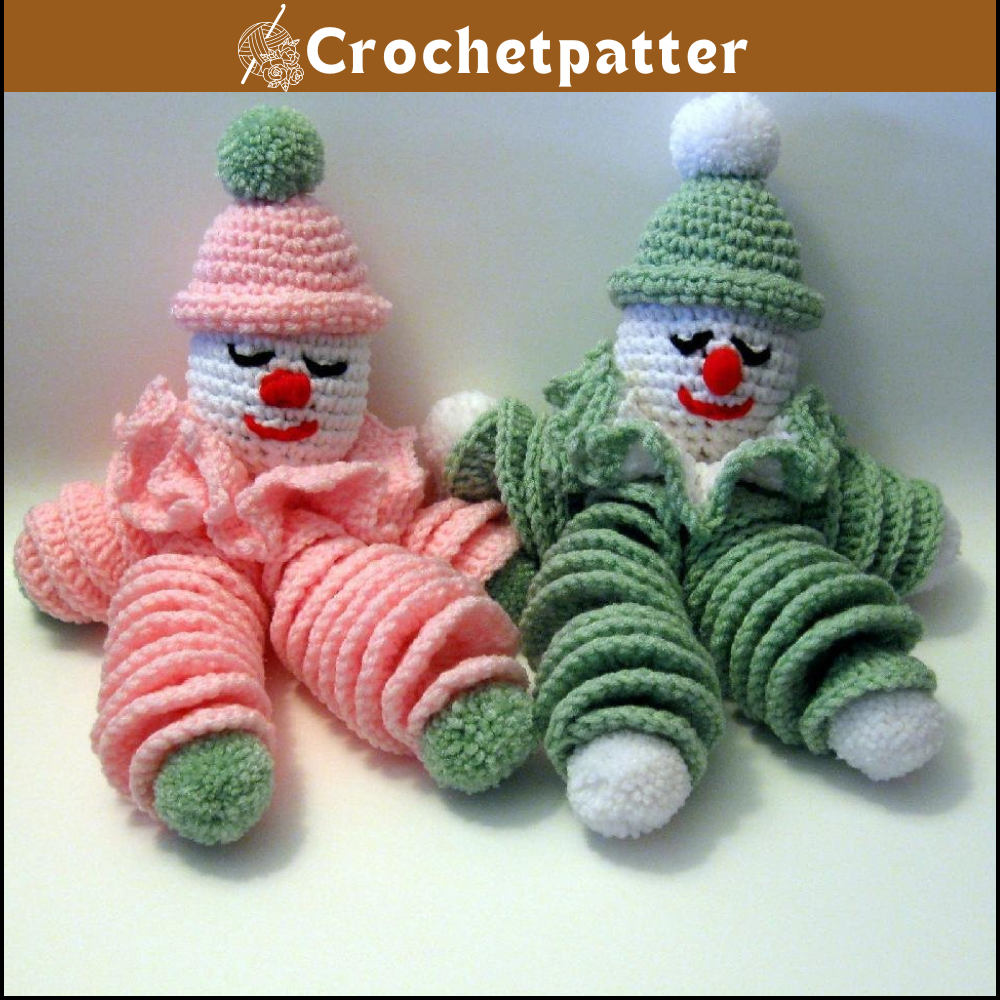 PDF Vintage Clownie the Crocheted Clown Doll Crochet Pattern