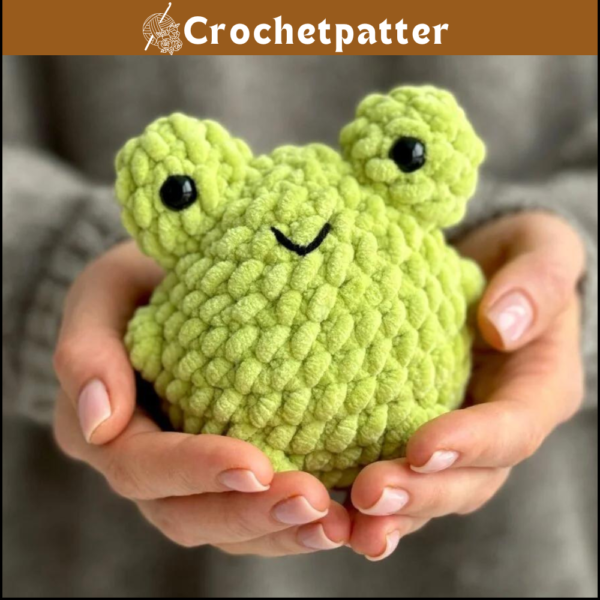 Fred the Frog Crochet Pattern | Cute Frog Plushie Pattern | Easy Amigurumi Frog Crochet Pattern for Beginners | PDF Pattern only