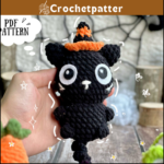 Black Cat Halloween Crochet Pattern