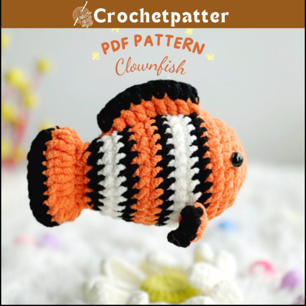 Clownfish No Sew Crochet Pattern