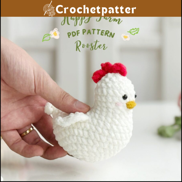 Rooster No Sew Crochet Pattern