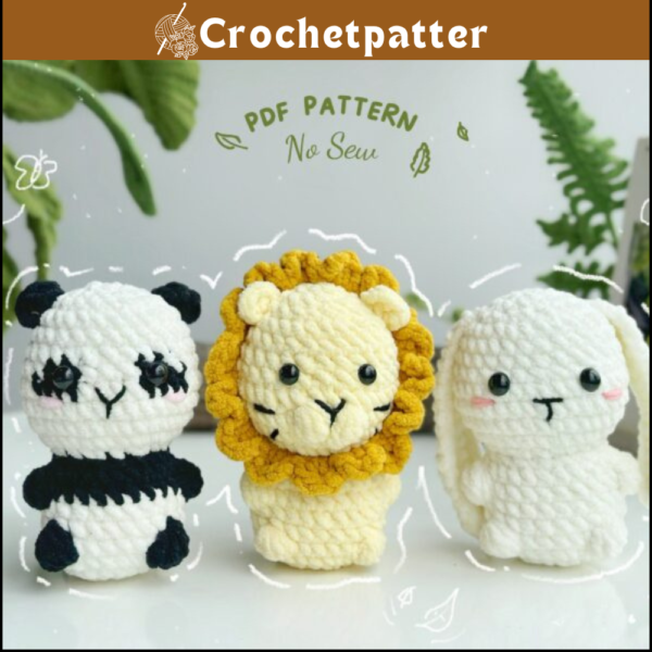 Zoo Animals No Sew Crochet Pattern