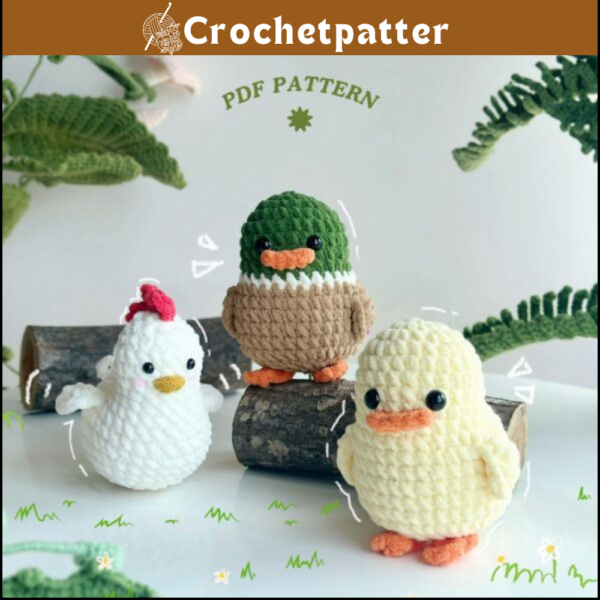 Adorable Farm No Sew Crochet Patterns