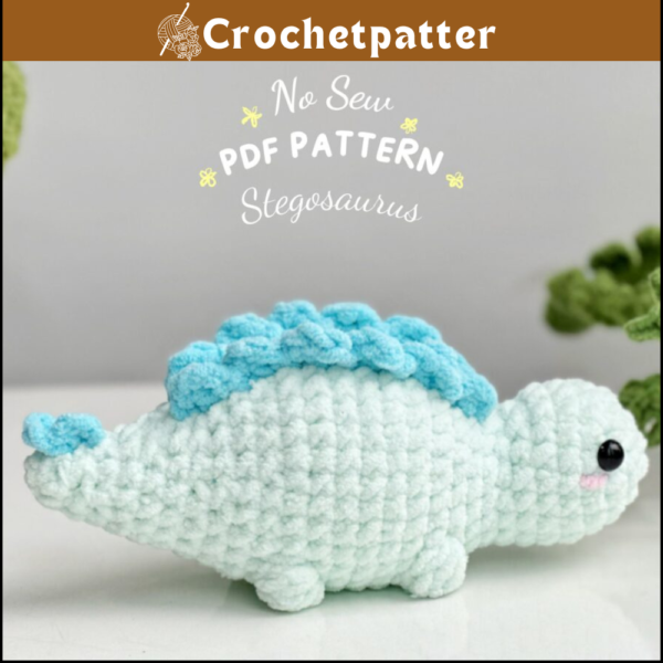 Stegosaurus Dinosaur No Sew Crochet Pattern