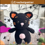 Black Cat Halloween Crochet Pattern