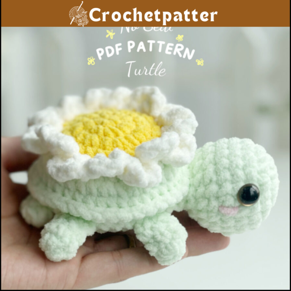 Daisy Turtle No Sew Crochet Pattern