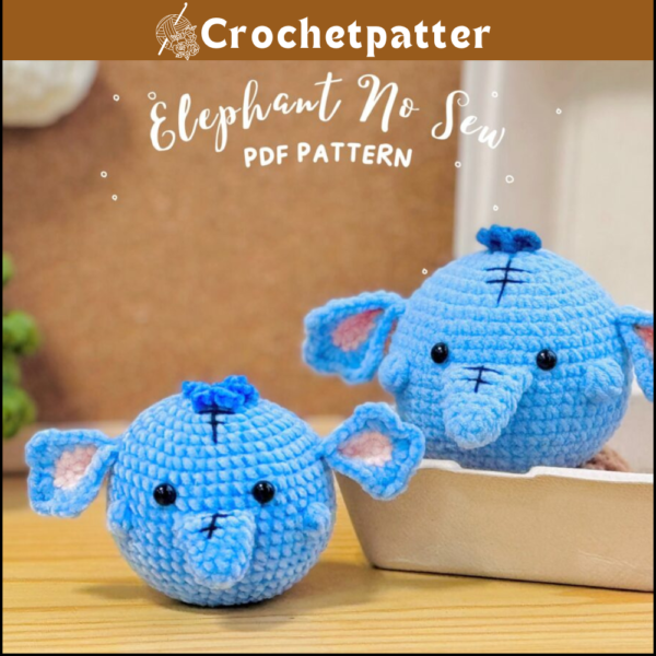 Elephant No Sew Crochet Pattern