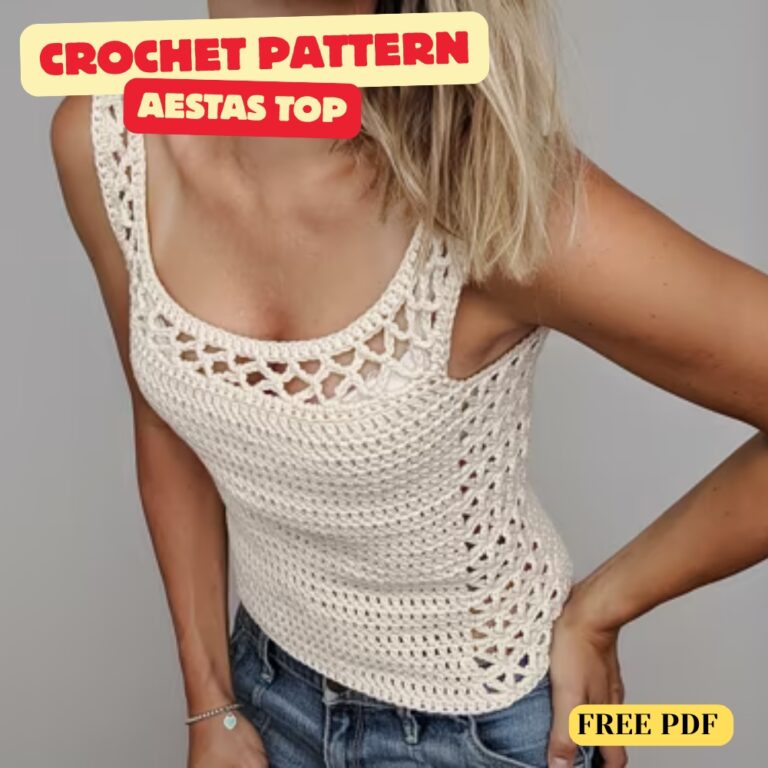 Aestas Top Crochet pattern craft tools yarn