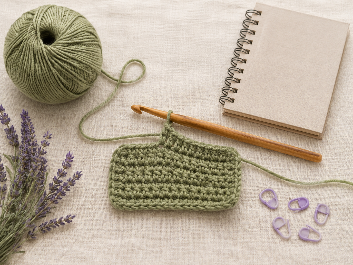 Beginner crochet tutorials with yarn and crochet hook