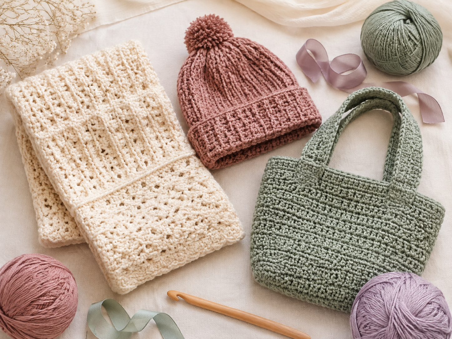 Handmade crochet wearables and gift ideas